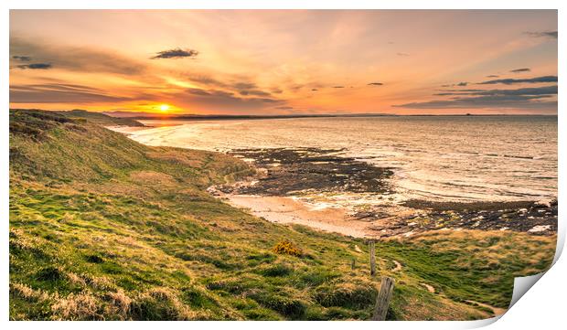 Sundown in Northumberland Print by Naylor's Photography