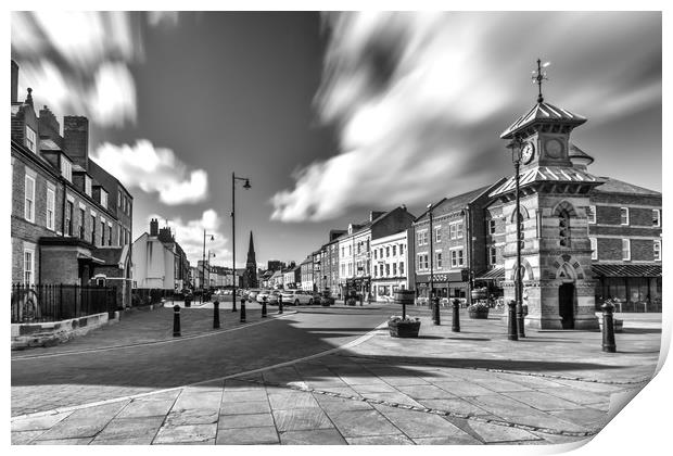 Tynemouth Village Mono Print by Naylor's Photography
