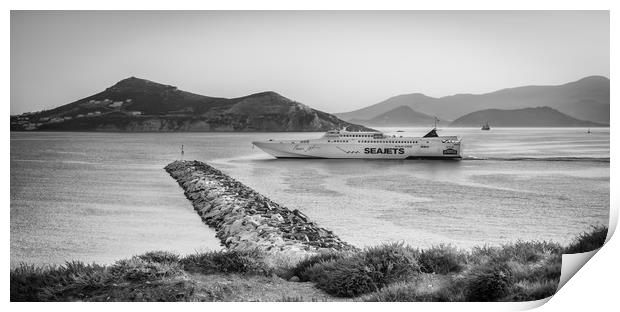 The Seajets ferry at Naxos Port  Print by Naylor's Photography