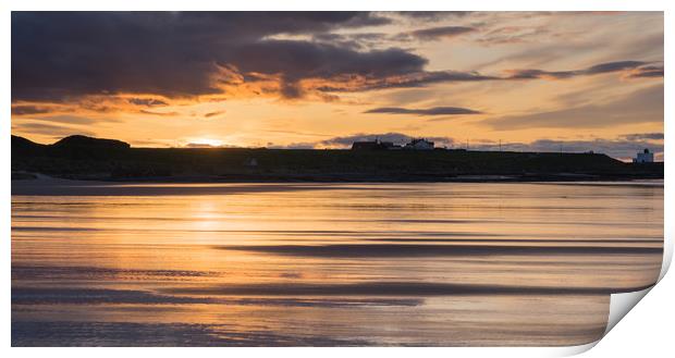 Stunning Sunset at Bamburgh Beach Print by Naylor's Photography