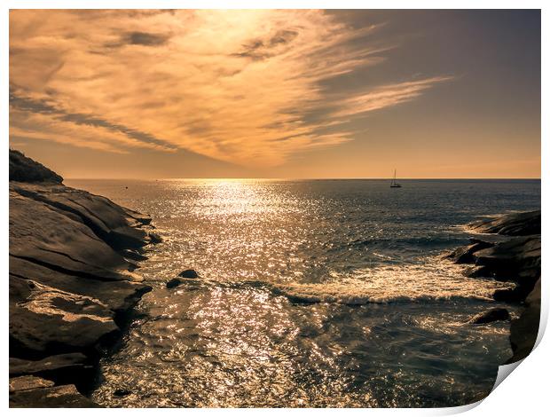 Relaxing Costa Print by Naylor's Photography
