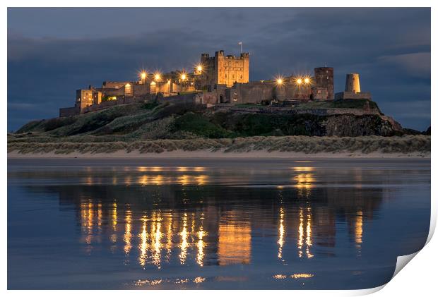 Mighty Castle at Night Print by Naylor's Photography