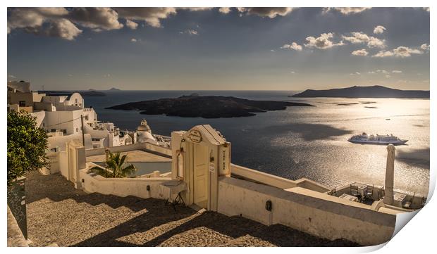 The View from Fira Print by Naylor's Photography