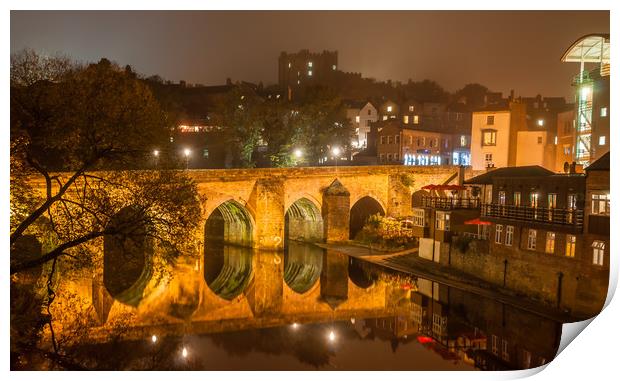 Photo's of Durham - Elvet Bridge Print by Naylor's Photography