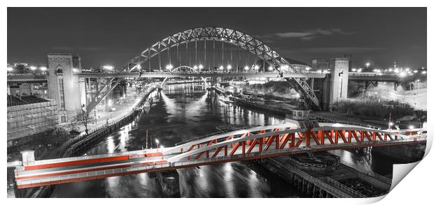 Coloured Swing Bridge Print by Naylor's Photography