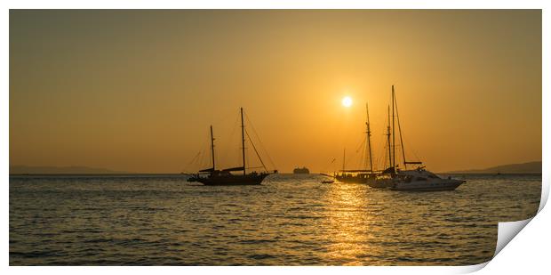 Sunset in Mykonos  Print by Naylor's Photography