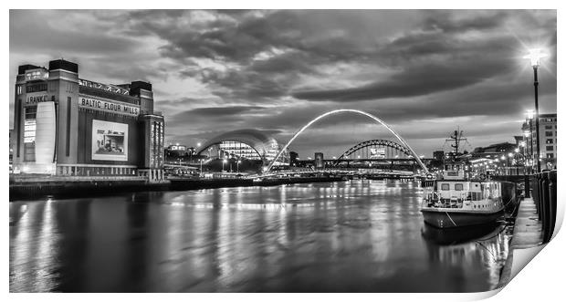 Night on the Quayside Print by Naylor's Photography