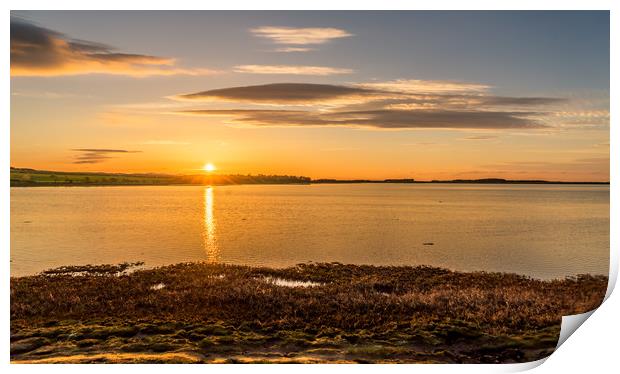 Photo's of Northumberland - Budle Bay Sunset Print by Naylor's Photography