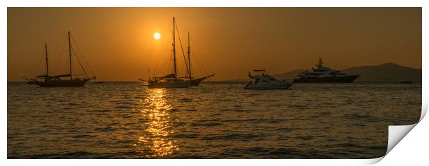 Gently drifting Mykonos Print by Naylor's Photography