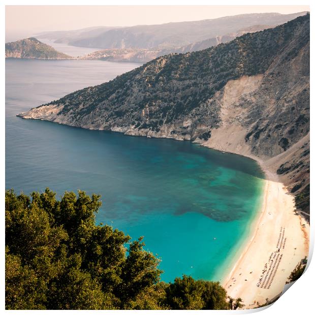 The most beautiful Myrtos Beach Print by Naylor's Photography