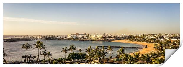 Costa Teguise - The beautiful Las Cucharas beach  Print by Naylor's Photography