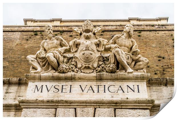 The Vatican Museum entrance, Rome, Italy Print by Naylor's Photography