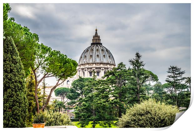 A colourful photo of St Peters Basilica Print by Naylor's Photography