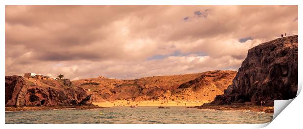 The mouth of Papagayo beach Print by Naylor's Photography