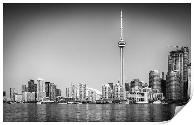 Look back at Toronto in black and white Print by Naylor's Photography