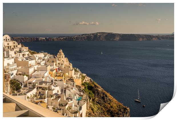 View from Fira Print by Naylor's Photography