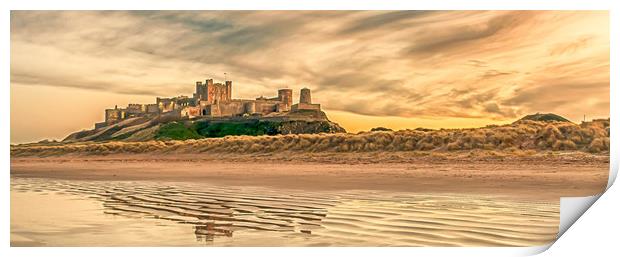 Castle on the Beach Print by Naylor's Photography