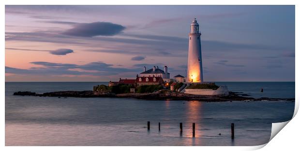 Dusk at St Marys Print by Naylor's Photography