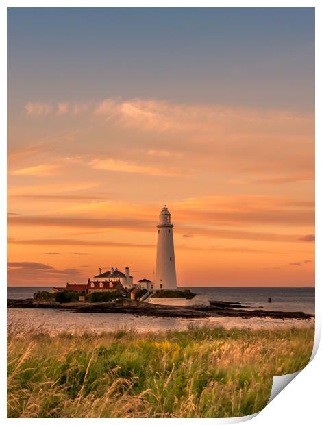 Evening portrait St Mary's at sunset Print by Naylor's Photography