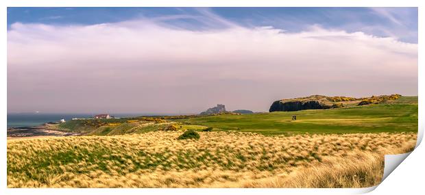 Bamburgh Golf Course Panoramic Print by Naylor's Photography