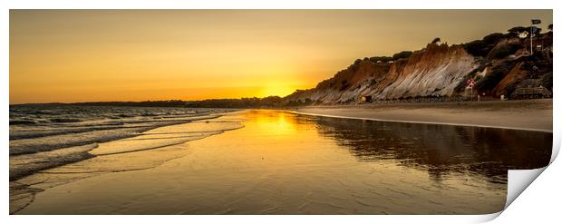 Falesia beach evening sunset Print by Naylor's Photography
