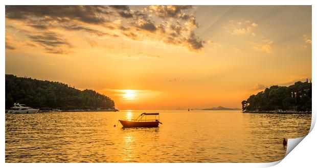 Drifting in Cavtat Print by Naylor's Photography