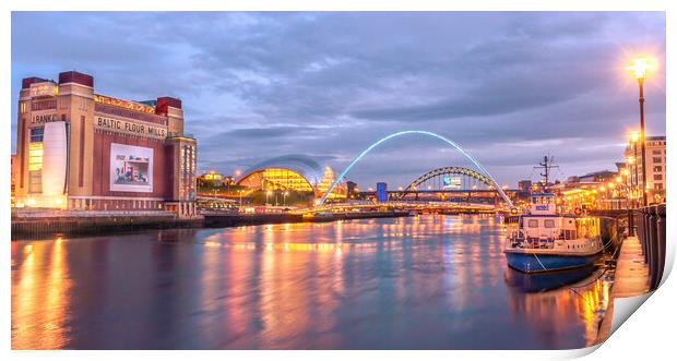The stunning quayside of Newcastle  Print by Naylor's Photography