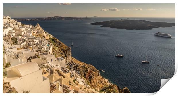 The view of Caldera of Santorini Print by Naylor's Photography