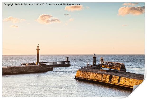 Whitby Harbour, North Yorkshire, England Print by Colin & Linda McKie