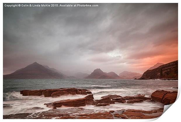 Cuillins from Elgol Print by Colin & Linda McKie