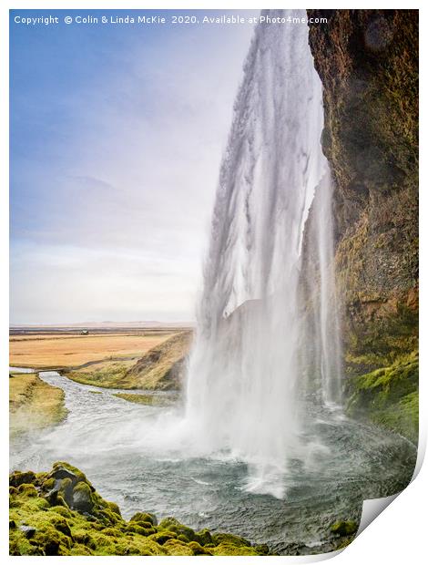 Seljalandsfoss Waterfall, Iceland Print by Colin & Linda McKie
