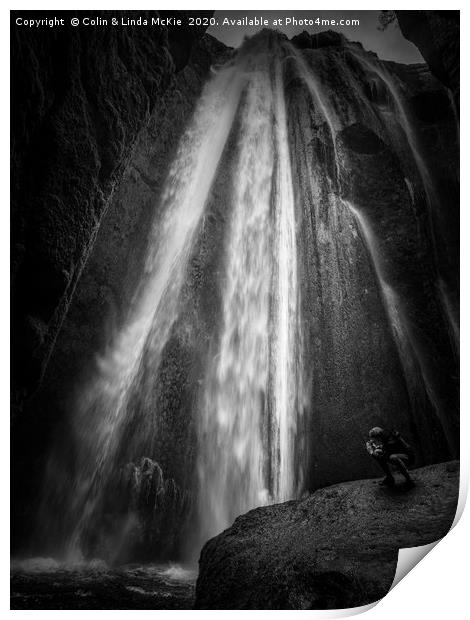 Gljufrabui Waterfall, South Iceland Print by Colin & Linda McKie