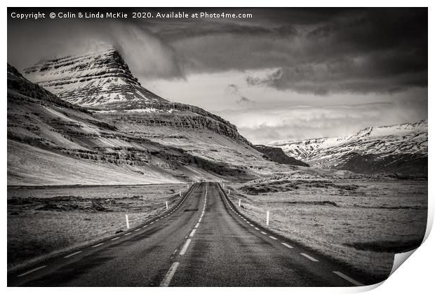 Highway 1, South Iceland Print by Colin & Linda McKie