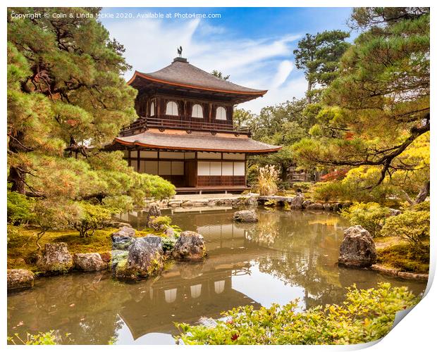 Silver Pavilion, Kyoto, Japan Print by Colin & Linda McKie