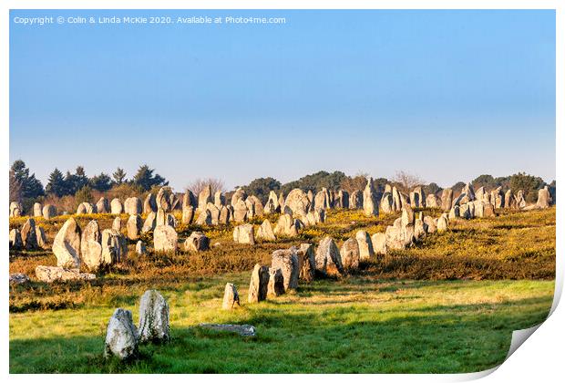 Carnac Alignments Print by Colin & Linda McKie