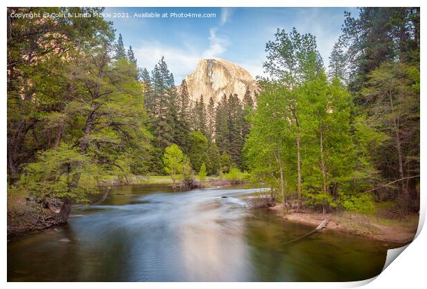 Merced River & Half Dome, Yosemite Print by Colin & Linda McKie