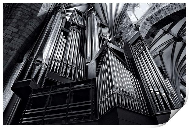  Organ Pipes at St Giles Cathedral Edinburgh Print by Ann McGrath