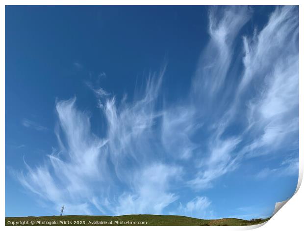Blue Sky cloud Print by Photogold Prints
