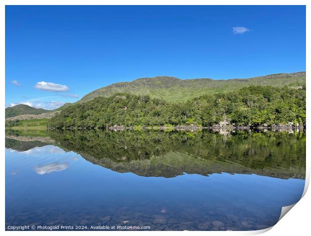 Loch Lubhair in the Highlands of Scotland Print by Photogold Prints