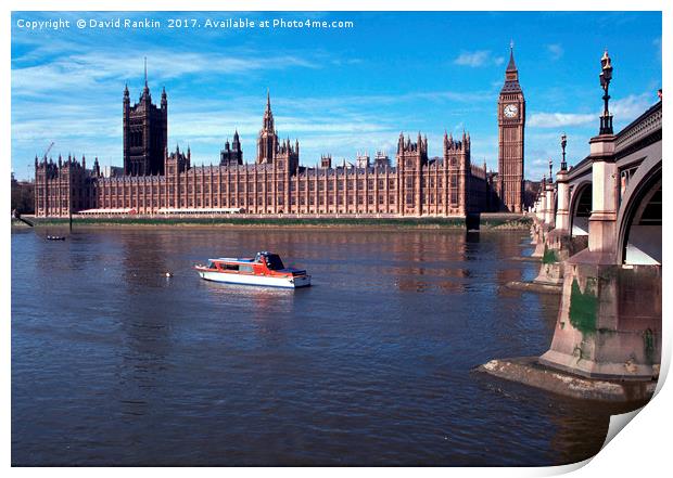 House of Parliament, Westminster, London, England Print by Photogold Prints