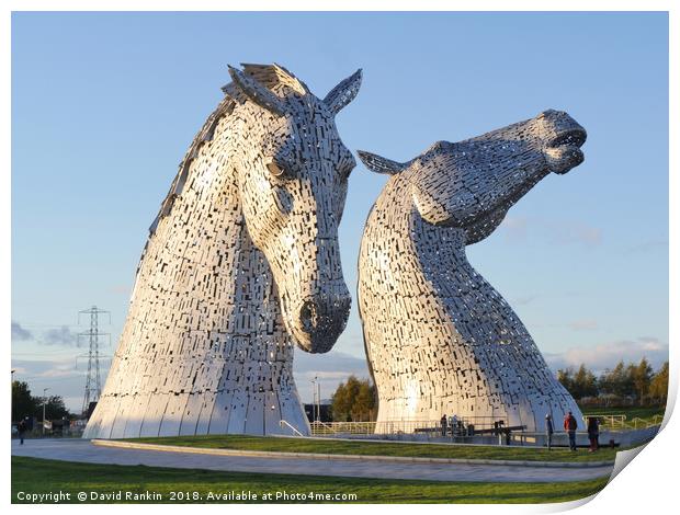 The Kelpies sculptures , the Helix , Falkirk Print by Photogold Prints