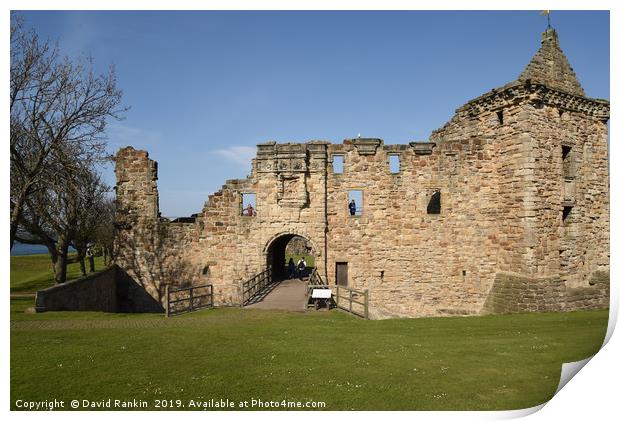 St Andrews castle ,  St Andrews , Fife Print by Photogold Prints