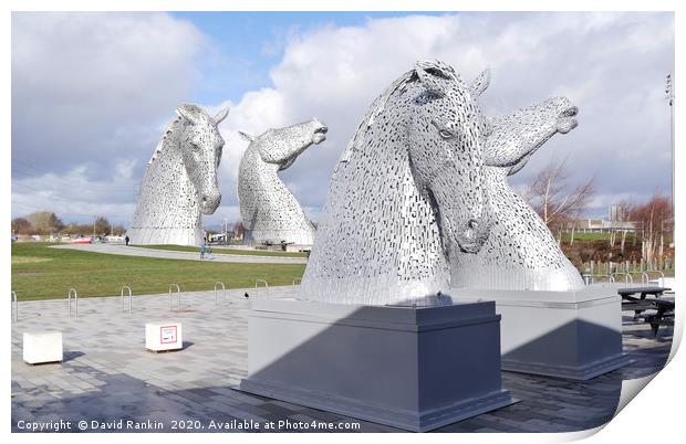 the Kelpies , Helix Park, Falkirk Print by Photogold Prints