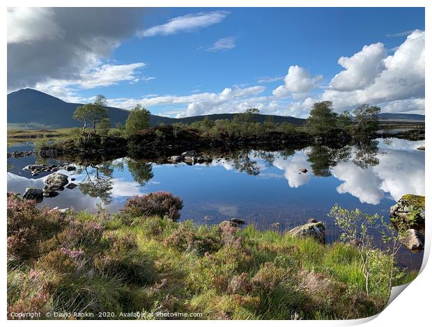 Loch Tulla and Black Mount , Rannoch Moor in the H Print by Photogold Prints