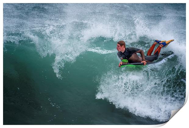 On the crest of a wave Print by John Baker