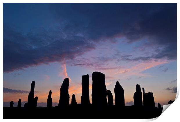Callanish Standing Stones Sunset Print by David Ross