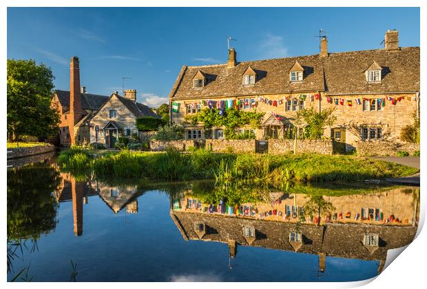 Lower Slaughter, Gloucestershire Cotswolds Print by David Ross