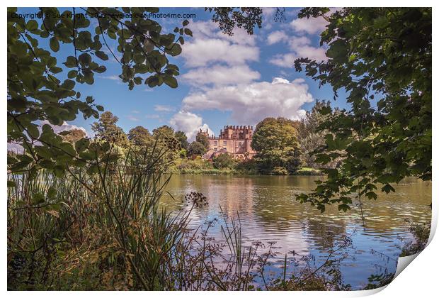 A view of Sherborne Castle across the lake Print by Sue Knight