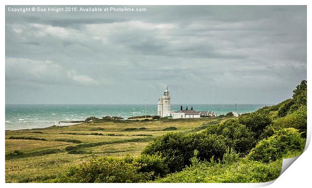 St. Catherine's Lighthouse Print by Sue Knight