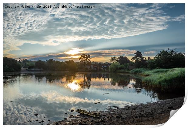 Early morning at Beaulieu Mill Pond Print by Sue Knight